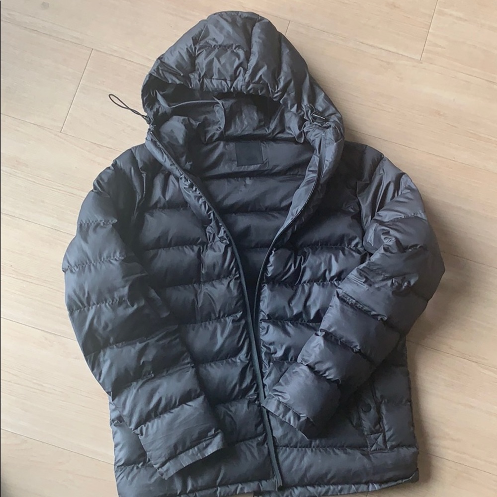 Gray puffy jacket